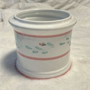 Caleca Hand Painted Large Canister Utensil Holder Made in Italy Cottagecore VTG